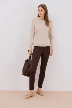 Cortefiel Legging de mujer de punto Marr&oacute;n New