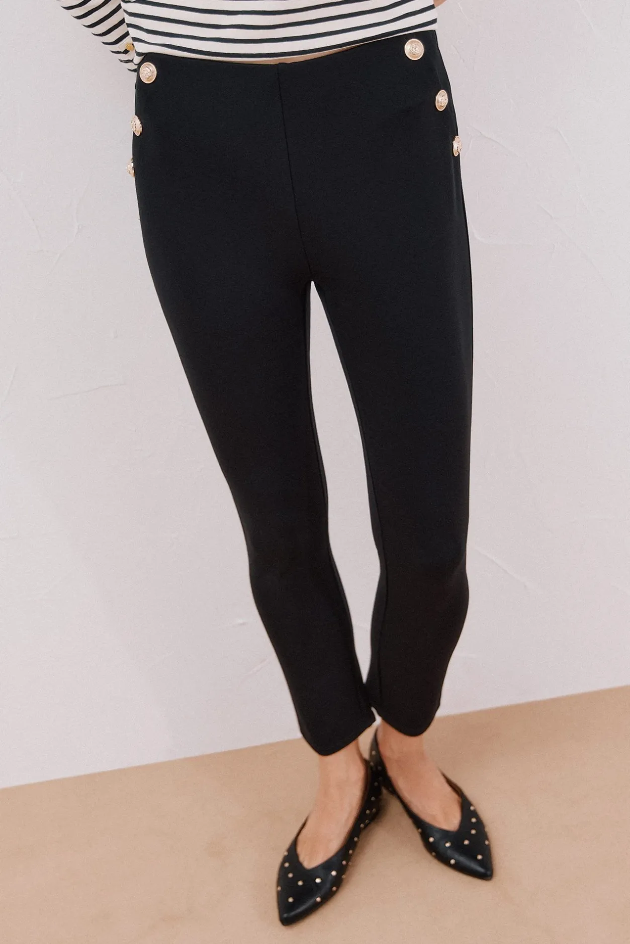 Cortefiel Legging de mujer de punto Negro Best