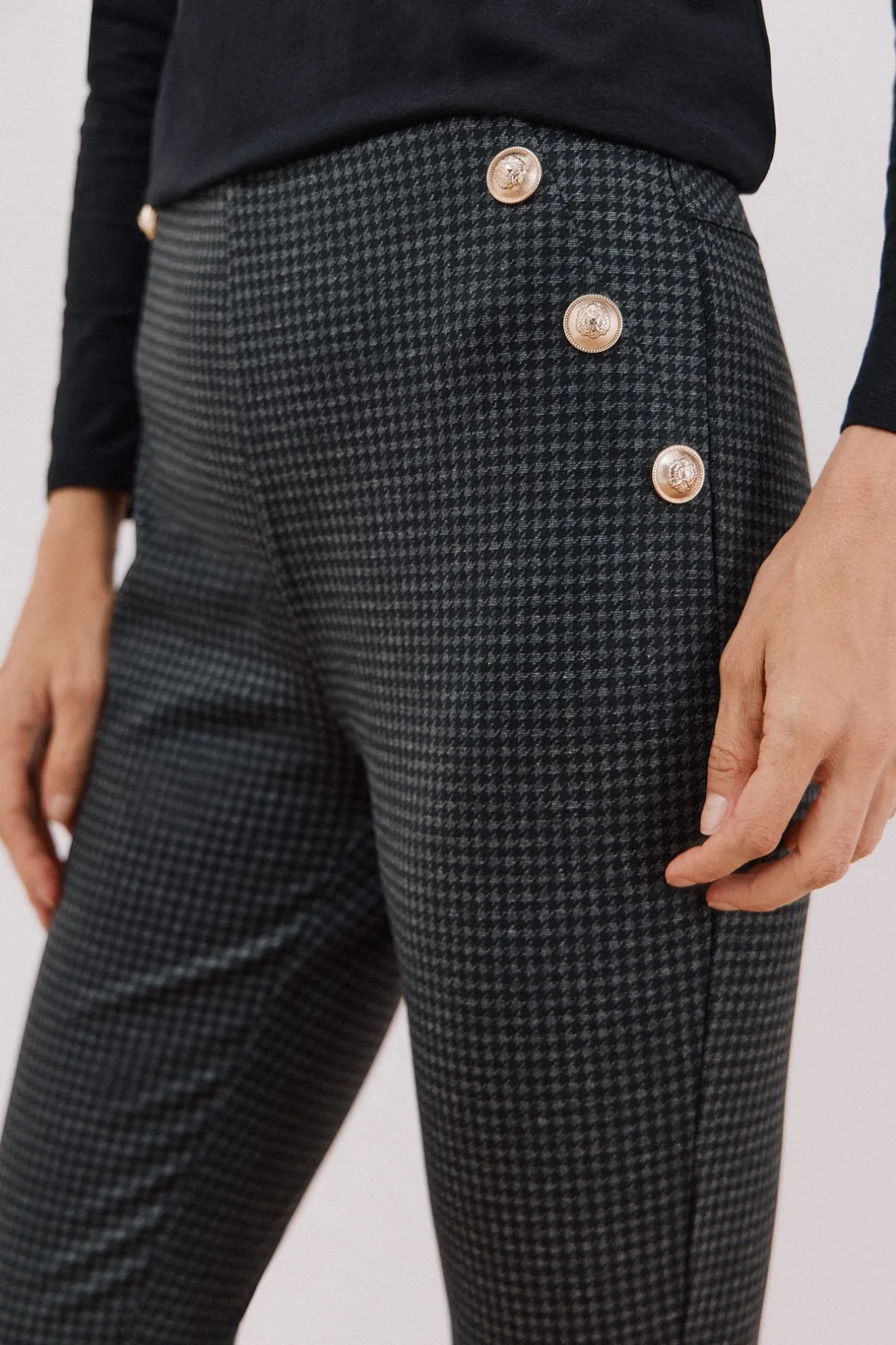 Cortefiel Legging de mujer de punto Estampado blanco Best