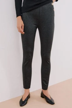 Cortefiel Legging de mujer de punto Estampado blanco Best