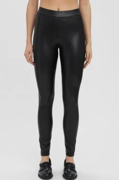 Vero Moda Legging de polipiel Negro Sale