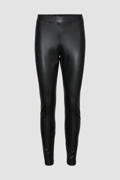 Vero Moda Legging de polipiel Negro Sale