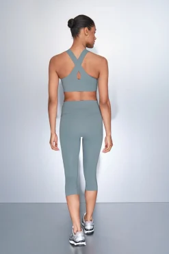 Dash and Stars Leggings Capri COMPRESSIVE azul Best