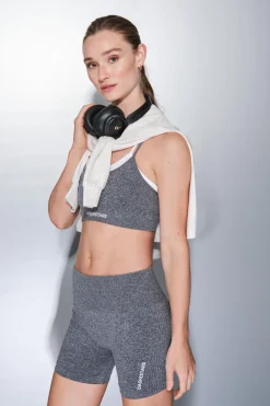 Dash and Stars Leggings ciclista SEAMLESS COMFORT gris New