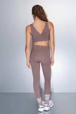 Dash and Stars Leggings COMPRESSIVE largo marrón nude Discount