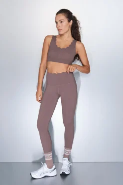 Dash and Stars Leggings COMPRESSIVE largo marrón nude Discount