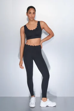 Dash and Stars Leggings COMPRESSIVE largo negro Outlet