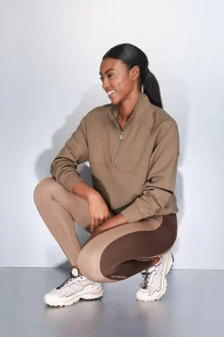 Dash and Stars Leggings 4D STRETCH color block nude Best