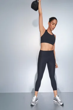 Dash and Stars Leggings 4D STRETCH crop negro Hot