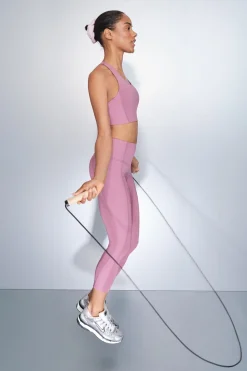 Dash and Stars Leggings 4D STRETCH crop rosa Best