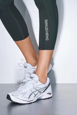 Dash and Stars Leggings 4D STRETCH crop verde Hot