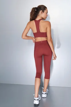 Dash and Stars Leggings 4D STRETCH pirata granate burdeos Sale