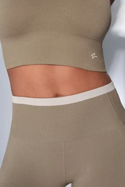 Dash and Stars Leggings largos SEAMLESS COMFORT kaki verde