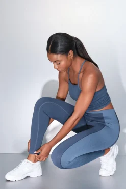 Dash and Stars Leggings largos SEAMLESS COMFORT azul