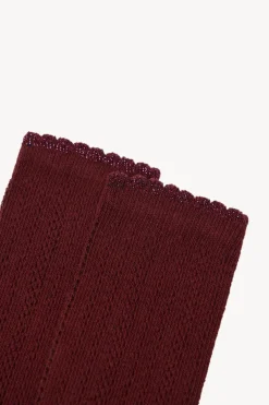 Hoss Intropia Leila. Calcetines calados lurex rojo Clearance