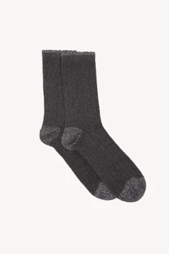 Hoss Intropia Leila. Calcetines calados lurex Gris oscuro Best