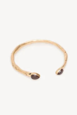 Hoss Intropia Leslie. Brazalete piedra bañado en oro Marron Hot