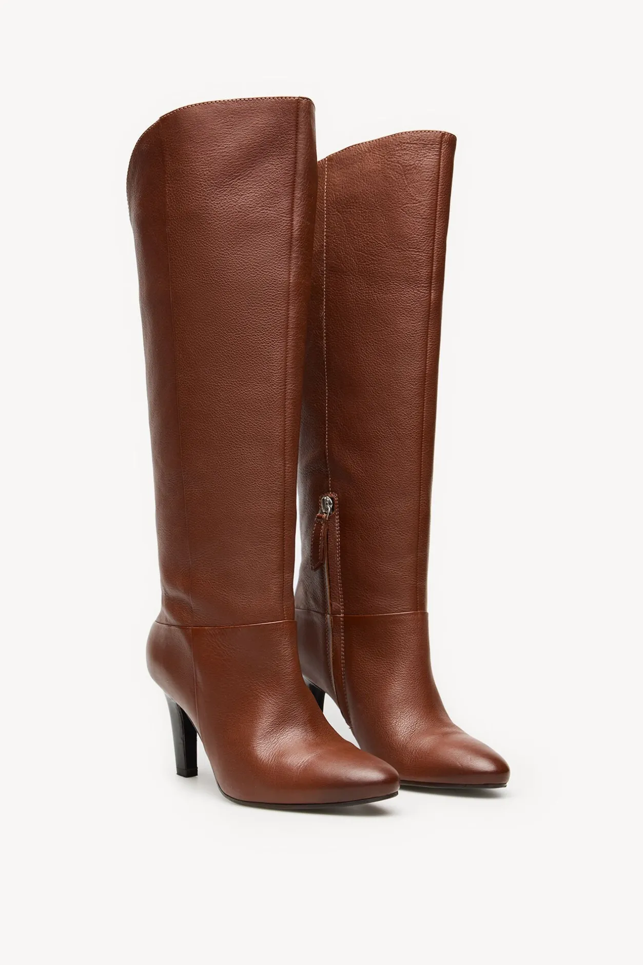Hoss Intropia Lidia. Botas piel caña alta Marron Sale