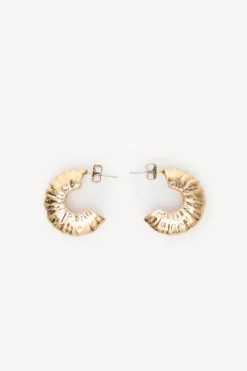Hoss Intropia Lili. Aros labrados bañados en oro Dorado Outlet