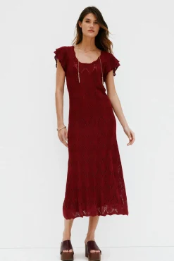 Hoss Intropia Lina. Vestido de tricot Granate