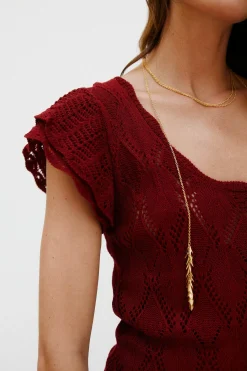 Hoss Intropia Lina. Vestido de tricot Granate