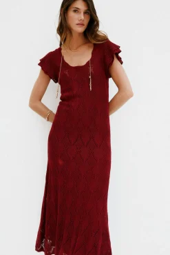 Hoss Intropia Lina. Vestido de tricot Granate