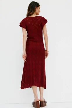 Hoss Intropia Lina. Vestido de tricot Granate