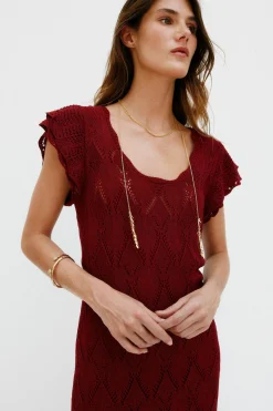 Hoss Intropia Lina. Vestido de tricot Granate