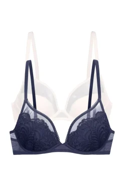 Dorina Lincoln 2 uds sujetador plunge con relleno azul Outlet