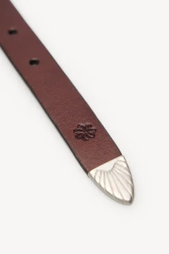 Hoss Intropia Luanda. Cinturón ancho piel Granate New