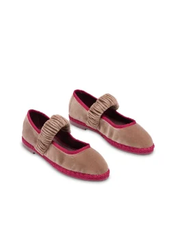 Flabelus Mafalda de terciopelo Beige Online