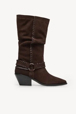 Hoss Intropia Maialen. Botas de serraje Marron oscuro Sale