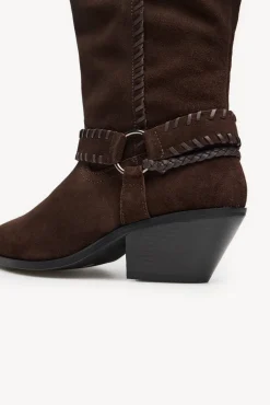 Hoss Intropia Maialen. Botas de serraje Marron oscuro Sale
