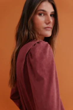 Hoss Intropia Maialen. Camiseta efecto lavado Granate New