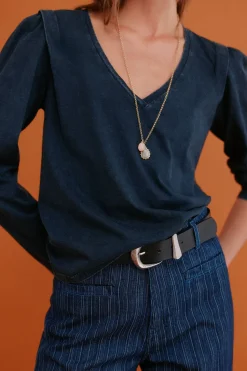 Hoss Intropia Maialen. Camiseta efecto lavado Gris Hot