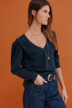 Hoss Intropia Maialen. Camiseta efecto lavado Gris Hot