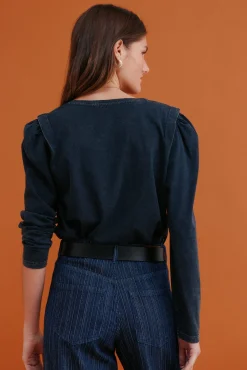 Hoss Intropia Maialen. Camiseta efecto lavado Gris Hot