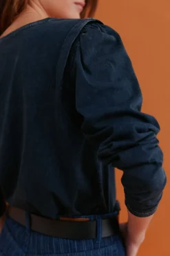 Hoss Intropia Maialen. Camiseta efecto lavado Gris Hot