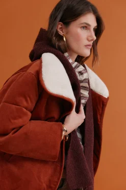 Hoss Intropia Maider. Bufanda con capucha Granate Outlet