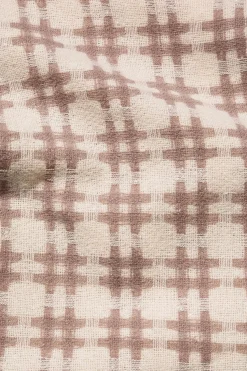 Vilanova Manta bufanda a cuadros Beige Outlet