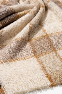 Vilanova Manta Bufanda a Cuadros Beige Outlet