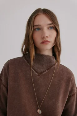 Hoss Intropia Manuela. Sudadera efecto lavado Marron New