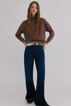 Hoss Intropia Manuela. Sudadera efecto lavado Marron New