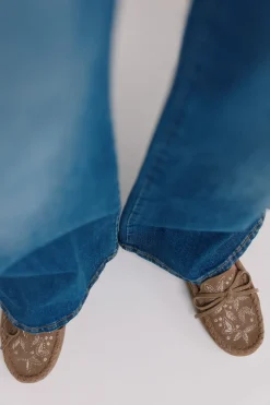 Hoss Intropia Marcela. Mocasines bordados de serraje Beige New