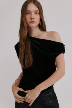 Hoss Intropia Marcela. Top asimétrico Negro Online