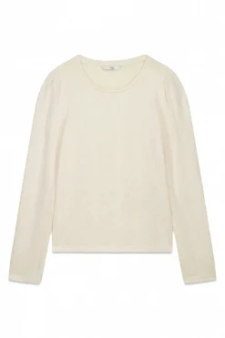 Hoss Intropia Margot. Camiseta con manga abullonada Beige New