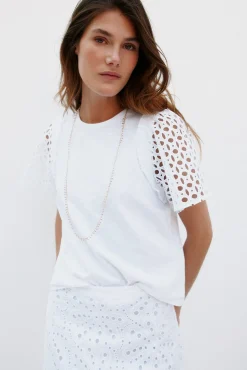 Hoss Intropia Mariana. Camiseta con volantes Blanco Online