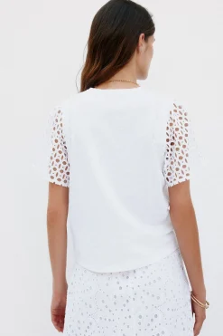 Hoss Intropia Mariana. Camiseta con volantes Blanco Online