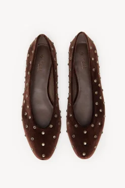 Hoss Intropia Martina. Bailarinas con cristales Marron oscuro Clearance