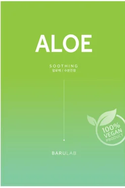 Barulab Mascarilla de tejido calmante con aloe vera verde Clearance